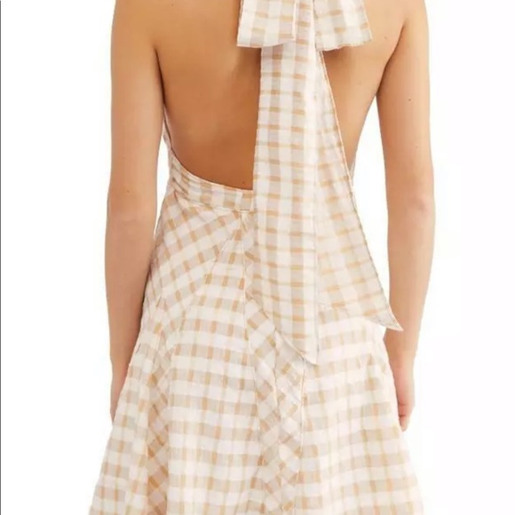 Free People do the twist seersucker halter sundress - Picture 6 of 7
